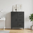 Sideboard med skuffe Sort 66 x 34,5 x 89,5 cm Konstrueret træ