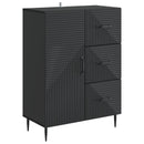 Sideboard med skuffe Sort 66 x 34,5 x 89,5 cm Konstrueret træ