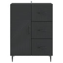 Sideboard med skuffe Sort 66 x 34,5 x 89,5 cm Konstrueret træ