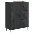 Sideboard med skuffe Sort 66 x 34,5 x 89,5 cm Konstrueret træ