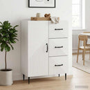 Sideboard Hvid højglans 66 x 34,5 x 89,5 cm Konstrueret træ