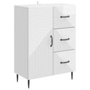 Sideboard Hvid højglans 66 x 34,5 x 89,5 cm Konstrueret træ