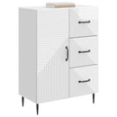 Sideboard Hvid højglans 66 x 34,5 x 89,5 cm Konstrueret træ