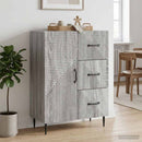 Sideboard Grå sonoma-eg 66 x 34,5 x 89,5 cm Konstrueret træ