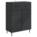 Sideboard med skuffe Sort 66 x 34,5 x 89,5 cm Konstrueret træ