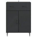 Sideboard med skuffe Sort 66 x 34,5 x 89,5 cm Konstrueret træ