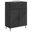 Sideboard med skuffe Sort 66 x 34,5 x 89,5 cm Konstrueret træ