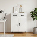 Sideboard Hvid højglans 66 x 34,5 x 89,5 cm Konstrueret træ