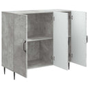 Sideboard Betongrå 89 x 34,5 x 80 cm Konstrueret træ
