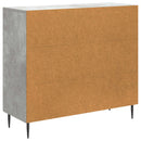 Sideboard Betongrå 89 x 34,5 x 80 cm Konstrueret træ