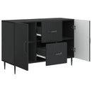 Sideboard med skuffe Sort 89 x 34,5 x 60 cm Konstrueret træ