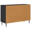 Sideboard med skuffe Sort 89 x 34,5 x 60 cm Konstrueret træ