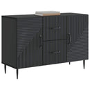 Sideboard med skuffe Sort 89 x 34,5 x 60 cm Konstrueret træ