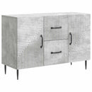 Sideboard med skuffe Betongrå 89 x 34,5 x 60 cm Konstrueret træ