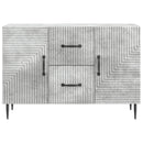 Sideboard med skuffe Betongrå 89 x 34,5 x 60 cm Konstrueret træ