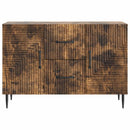 Sideboard med skuffe Røget eg 89 x 34,5 x 60 cm Konstrueret træ