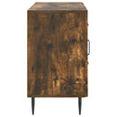 Sideboard med skuffe Røget eg 89 x 34,5 x 60 cm Konstrueret træ