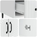 Sideboard med skuffe Hvid 66 x 34,5 x 95 cm Konstrueret træ