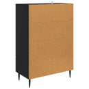 Sideboard med skuffe Sort 66 x 34,5 x 95 cm Konstrueret træ