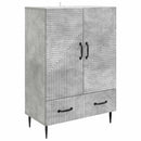 Sideboard med skuffe Betongrå 66 x 34,5 x 95 cm Konstrueret træ