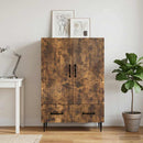 Sideboard med skuffe Røget eg 66 x 34,5 x 95 cm Konstrueret træ