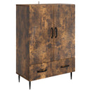 Sideboard med skuffe Røget eg 66 x 34,5 x 95 cm Konstrueret træ