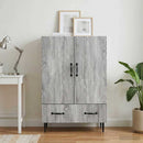 Sideboard Grå sonoma-eg 66 x 34,5 x 95 cm Konstrueret træ