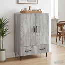 Sideboard Grå sonoma-eg 66 x 34,5 x 95 cm Konstrueret træ