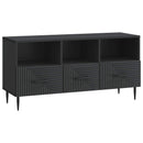 TV-skab med skuffe Sort 102 x 34,5 x 50 cm Konstrueret træ