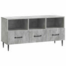 TV-skab med skuffe Betongrå 102 x 34,5 x 50 cm Konstrueret træ