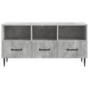 TV-skab med skuffe Betongrå 102 x 34,5 x 50 cm Konstrueret træ