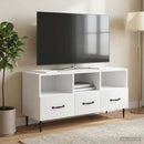 TV-skab Hvid højglans 102 x 34,5 x 50 cm Konstrueret træ