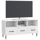 TV-skab Hvid højglans 102 x 34,5 x 50 cm Konstrueret træ