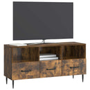 TV-skab med skuffe Røget eg 102 x 34,5 x 50 cm Konstrueret træ
