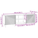 TV-skab Sonoma-eg 150 x 31 x 50 cm Konstrueret træ