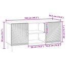 TV-skab Sort 102 x 34,5 x 50 cm Konstrueret træ