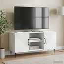 TV-skab Hvid højglans 102 x 34,5 x 50 cm Konstrueret træ