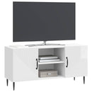 TV-skab Hvid højglans 102 x 34,5 x 50 cm Konstrueret træ