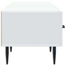 TV-skab med skuffe Hvid 147 x 34,5 x 30 cm Konstrueret træ