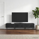 TV-skab med skuffe Sort 147 x 34,5 x 30 cm Konstrueret træ