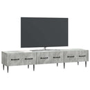TV-skab med skuffe Betongrå 147 x 34,5 x 30 cm Konstrueret træ