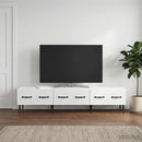 TV-skab Hvid højglans 147 x 34,5 x 30 cm Konstrueret træ