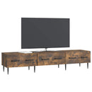 TV-skab med skuffe Røget eg 147 x 34,5 x 30 cm Konstrueret træ