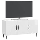 TV-skab Hvid højglans 99 x 34,5 x 50 cm Konstrueret træ