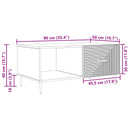 Sofabord Hvid 90 x 50 x 40 cm Konstrueret træ