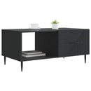 Sofabord Sort 90 x 50 x 40 cm Konstrueret træ