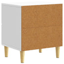 Sengebord Hvid 43 x 34,5 x 48 cm Konstrueret træ