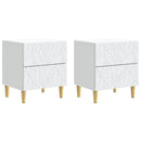 Sengebord 2 pcs Hvid 43 x 34,5 x 48 cm Konstrueret træ