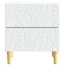 Sengebord 2 pcs Hvid 43 x 34,5 x 48 cm Konstrueret træ