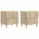 Sengebord 2 pcs Sonoma-eg 43 x 34,5 x 48 cm Konstrueret træ